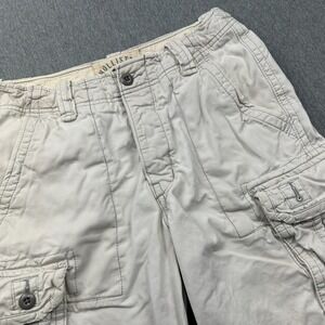 Hollister Cargo Shorts Mens 30 Light Beige 10" Inseam *STAINS**READ*